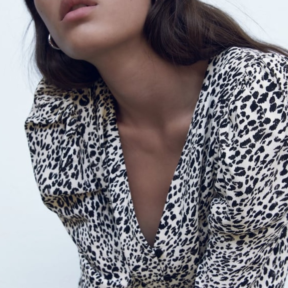 Zara ANIMAL PRINT DRESS size small